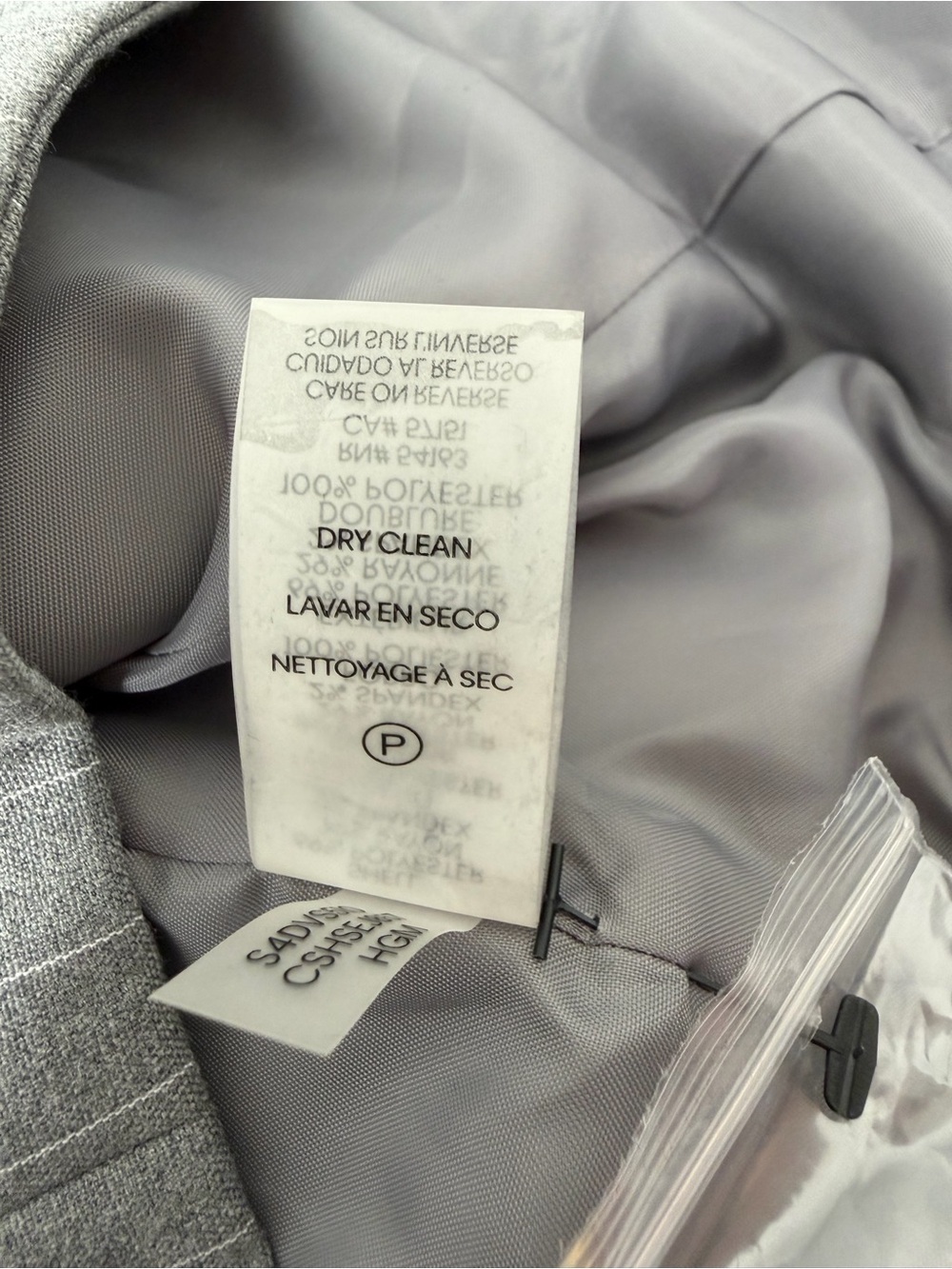 Calvin Klein Pinstripe Vest & Trouser Pantsuit Set Women’s 10 Gray Business Work - Picture 16 of 16